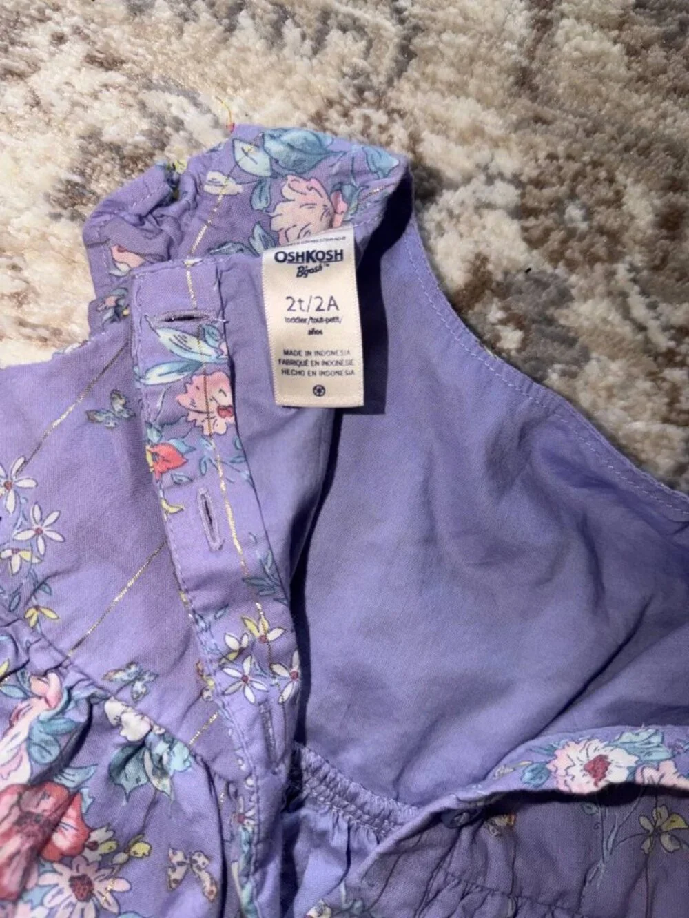 OshKosh B'gosh Purple Floral Baby Dress 2T